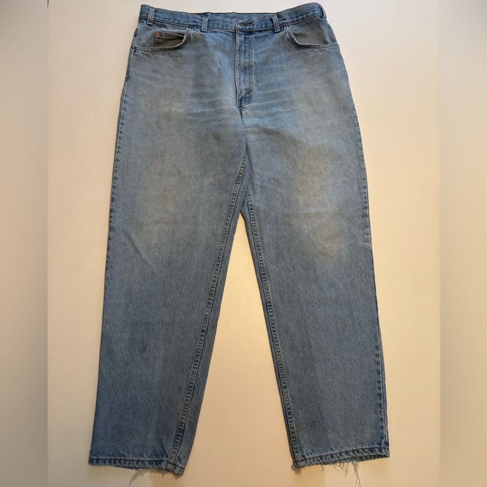 Faded Vintage orange tab Levi’s baggy jeans